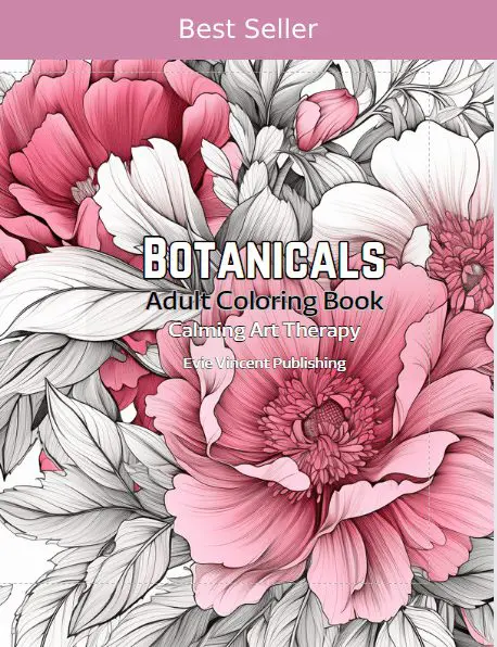 A book cover with flowers and leaves