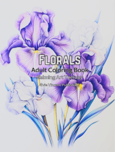 Florals Adult Coloring Book Cover